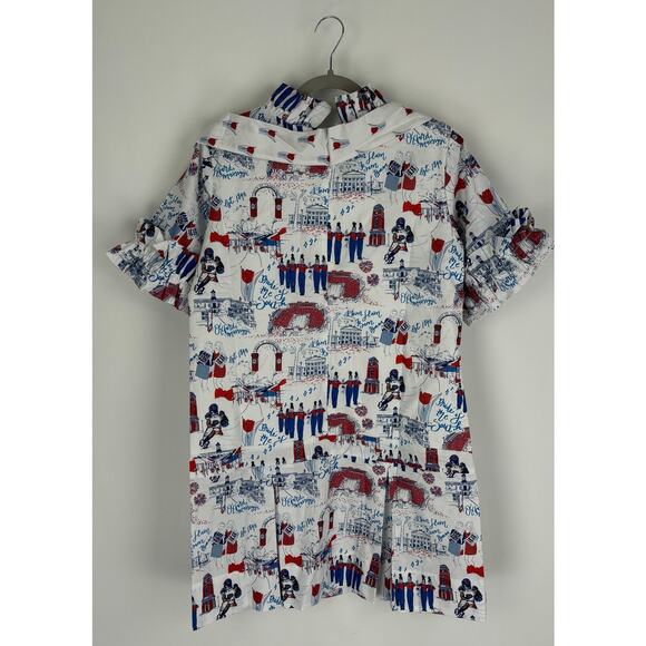 Pittypats Ole Miss Toile Wren Mini Dress Womens Size Large New Short Sleeve - Picture 4 of 16